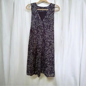 Eddie Bauer Navy and Light Blue Floral Maxi Dress